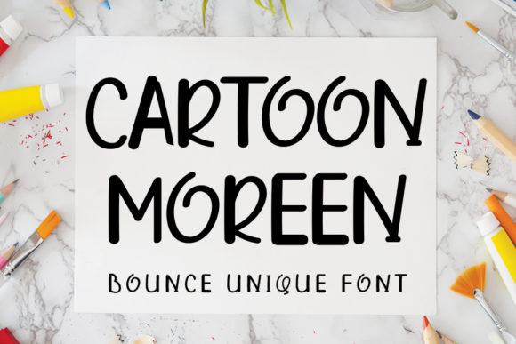 Cartoon Moreen: The Quirky Display Font for Joyful Branding