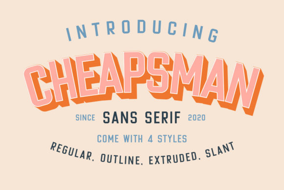 Cheapsman Display Font for Bold Handmade Branding