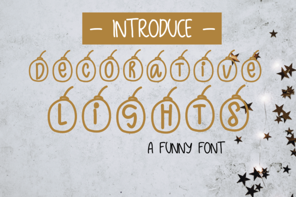 Decorative-lights: A Holiday Display Font for Editorial Design