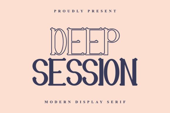 Deep Session Display Font for Editorial Design