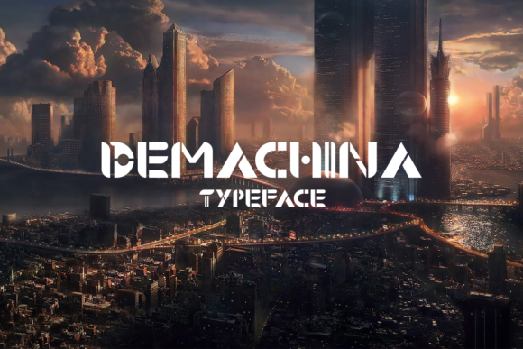 Demachina Typeface Review for Futuristic Branding