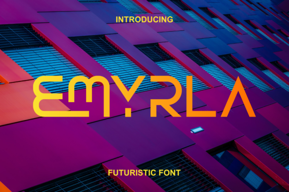 Emyrla Display Font: Futuristic Typography for Craft Brands
