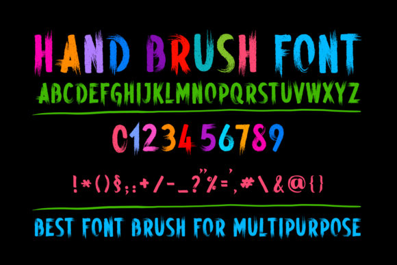 Hand Brush: A Chunky Lettered Display Font for Creative Projects