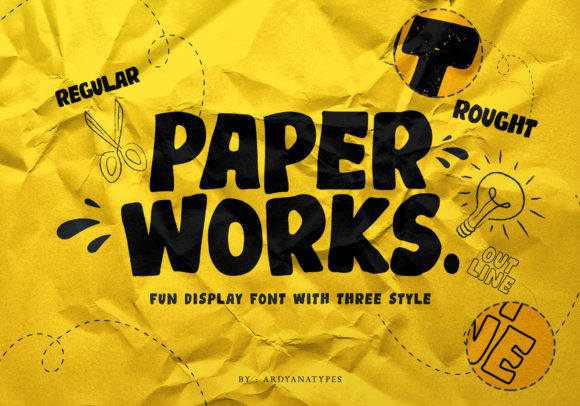 Paper Works Typeface: A Bold Display Font for Authentic Branding