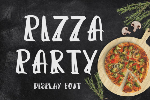 Pizza Party: A Cheerful Display Font for Modern Digital Branding