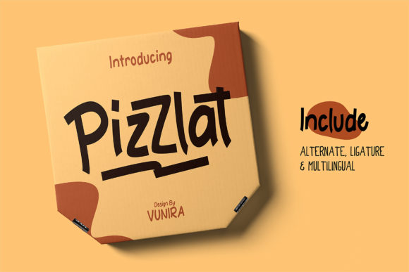 Pizzlat: A Simple Display Font for Standout Branding