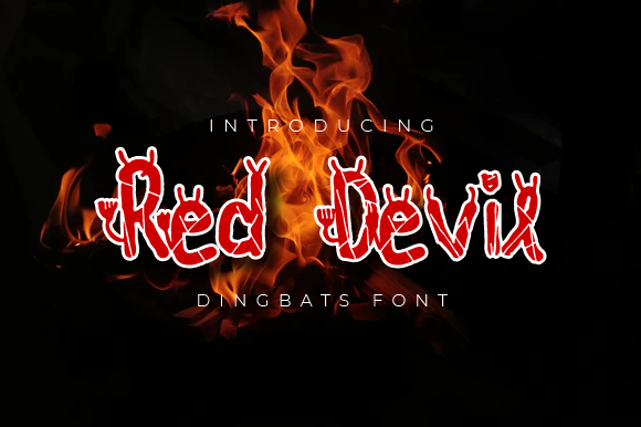 Red Devil Display Font for Halloween Web Design