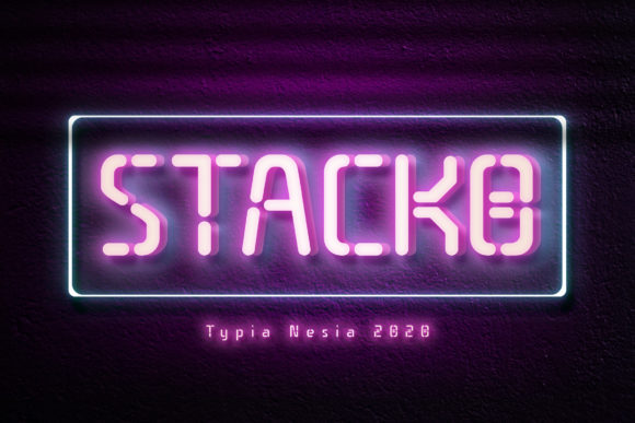 Stacko: A Neon Display Font for Bold Craft Branding